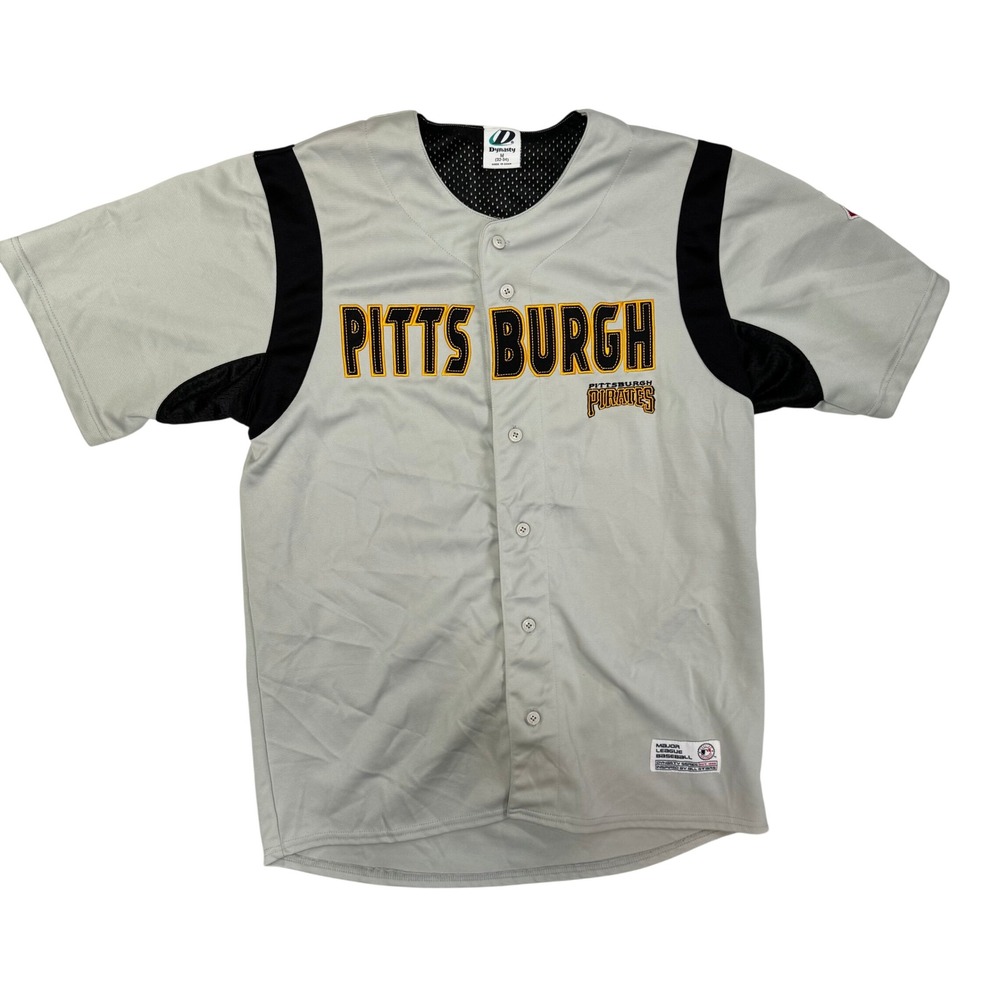 Dynasty Pittsburgh Pirates MLB Baseball Jersey Mens Medium Gray Stitched Logo